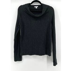 Standard James Perse | Women's Cowl Neck Long Sleeve Top Charcoal Gray Size 2